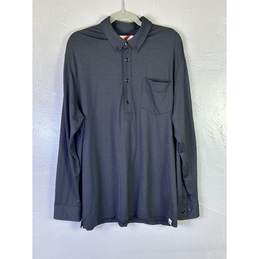 Men's Best Made Long Sleeve Collard Merino Knit Popover XL
